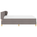Box spring seng med madras Gråbrun 140 x 190 cm Stof