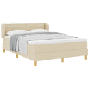 Box spring seng med madras Creme 140 x 190 cm Stof