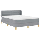 Box spring seng med madras Lysegrå 140 x 200 cm Stof