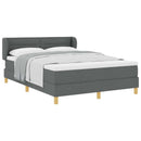 Box spring seng med madras Mørkegrå 140 x 200 cm Stof