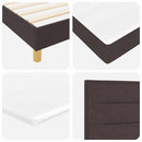 Box spring seng med madras Mørk Brun 140 x 200 cm Stof
