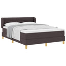 Box spring seng med madras Mørk Brun 140 x 200 cm Stof