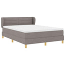Box spring seng med madras Gråbrun 140 x 200 cm Stof