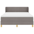 Box spring seng med madras Gråbrun 140 x 200 cm Stof