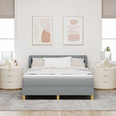 Box spring seng med madras Lysegrå 160 x 200 cm Stof