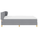 Box spring seng med madras Lysegrå 160 x 200 cm Stof