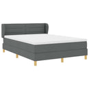 Box spring seng med madras Mørkegrå 160 x 200 cm Stof