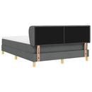 Box spring seng med madras Mørkegrå 160 x 200 cm Stof
