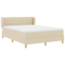 Box spring seng med madras Creme 160 x 200 cm Stof