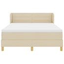 Box spring seng med madras Creme 160 x 200 cm Stof