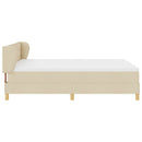 Box spring seng med madras Creme 160 x 200 cm Stof