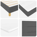 Box spring seng med madras Mørkegrå 180 x 200 cm Stof