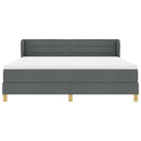 Box spring seng med madras Mørkegrå 180 x 200 cm Stof