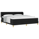 Box spring seng med madras Sort 180 x 200 cm Stof