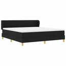 Box spring seng med madras Sort 180 x 200 cm Stof