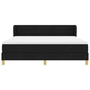 Box spring seng med madras Sort 180 x 200 cm Stof