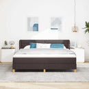 Box spring seng med madras Mørk Brun 180 x 200 cm Stof