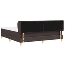 Box spring seng med madras Mørk Brun 180 x 200 cm Stof