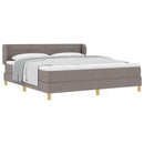 Box spring seng med hovedgærde Gråbrun 180 x 200 cm Stof