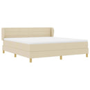 Box spring seng med madras Creme 180 x 200 cm Stof