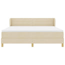 Box spring seng med madras Creme 180 x 200 cm Stof