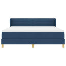 Box spring seng med madras med hovedgærde Blå 180 x 200 cm Stof