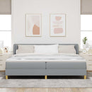 Box spring seng med madras Lysegrå 200 x 200 cm Stof