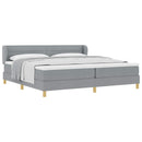 Box spring seng med madras Lysegrå 200 x 200 cm Stof