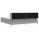 Box spring seng med madras Lysegrå 200 x 200 cm Stof