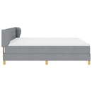 Box spring seng med madras Lysegrå 200 x 200 cm Stof