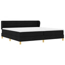 Box spring seng med madras Sort 200 x 200 cm Stof