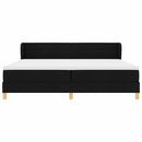 Box spring seng med madras Sort 200 x 200 cm Stof