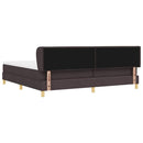 Box spring seng med madras Mørk Brun 200 x 200 cm Stof