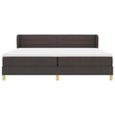 Box spring seng med madras Mørk Brun 200 x 200 cm Stof