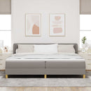 Box spring seng med madras Gråbrun 200 x 200 cm Stof