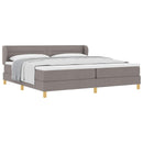 Box spring seng med madras Gråbrun 200 x 200 cm Stof