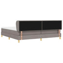 Box spring seng med madras Gråbrun 200 x 200 cm Stof