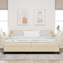 Box spring seng med madras Creme 200 x 200 cm Stof