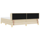 Box spring seng med madras Creme 200 x 200 cm Stof
