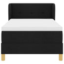 Box spring seng med hovedgærde Sort 80 x 200 cm Stof