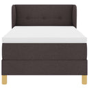 Box spring seng med hovedgærde Mørk Brun 80 x 200 cm Stof
