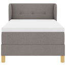 Box spring seng med hovedgærde Gråbrun 90 x 190 cm Stof