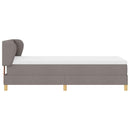 Box spring seng med hovedgærde Gråbrun 90 x 190 cm Stof