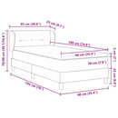 Box spring seng med hovedgærde Creme 90 x 190 cm Stof