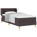 Box spring seng med hovedgærde Mørk Brun 90 x 200 cm Stof