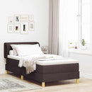 Box spring seng med hovedgærde Mørk Brun 100 x 200 cm Stof