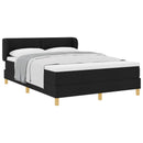 Box spring seng med hovedgærde Sort 140 x 190 cm Stof