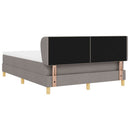 Box spring seng med hovedgærde Gråbrun 140 x 190 cm Stof