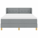 Box spring seng med hovedgærde Lysegrå 140 x 200 cm Stof