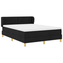 Box spring seng med hovedgærde Sort 140 x 200 cm Stof
